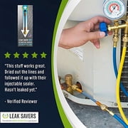 Leak Saver Direct Inject Dry A/C Moisture Remover (No Leak Sealant, Moisture Remover Only) - For Systems Up to 5 Tons - Converts Moisture into Synthetic Oil - Created and Used by HVAC Pros - USA Made