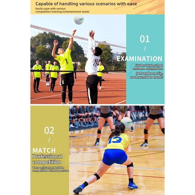 Official Size 5 Volleyball - Waterproof PVC Material, Indoor & Outdoor Use, Perfect for Beginners, Professionals Beach Volleybal