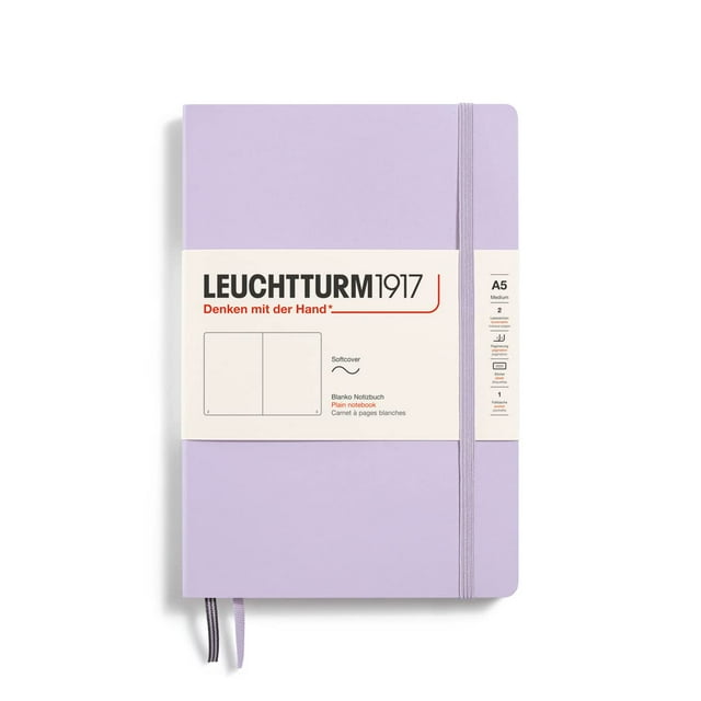 Cuaderno LEUCHTTURM1917, A5, tapa blanda, 123 páginas, color lila