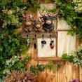 thumbnail image 2 of Tupukom Key Holder Wall Mount Highland Cow 2D Flat Animal Wooden Towel Key Hooks, Wall Coat Hanger Hooks with 4 Hooks, Decorative Coat Rack for Entryway Hallway Bathroom, 2 of 6