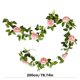 thumbnail image 4 of Fiudx Guirnalda de Rosas Artificiales, Enredaderas de Flores de Seda, Decoración Floral Realista, Camino de Mesa para Bodas, Decoración para Fiestas, Hojas Verdes Naturales, 200 Cm de Largo, Adorno E, 4 of 7