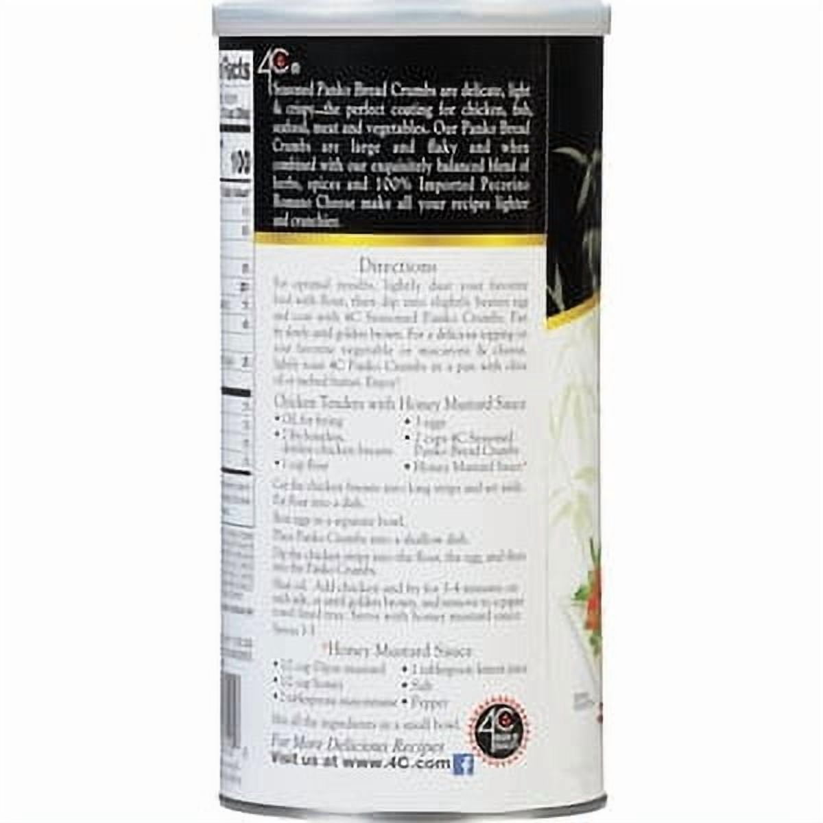 (6 pack) 4C Japanese Style Seasoned Panko Bread Crumbs 8 oz. Canister