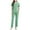 Green, variant on Scrubs for Women Set, Soft V-Neck Short Sleeve Scrub Top & Long Jogger Pant with Pockets Stretch Fabric, Easy Care Uniforms