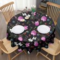thumbnail image 3 of Pioneer Flower Floral Print Pattern Round Tablecloth 60"x60",Wrinkle Wipeable Table Cloth for Kitchen Dining Room Picnic Patio Party, 3 of 6