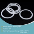 thumbnail image 3 of Uxcell 4" Silicone Rubber Gasket Flange O-Ring for Vacuum Clamp White 5 Count, 3 of 5