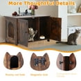 thumbnail image 4 of CL.HPAHKL Cat Litter Box Enclosure Furniture, Cat Litter Cabinet Hidden Wooden Cat Washroom with Removable Divider Cat House Cat Box for Livingroom & Entryway, Fit Most Cats and Litter Box, Brown, 4 of 9