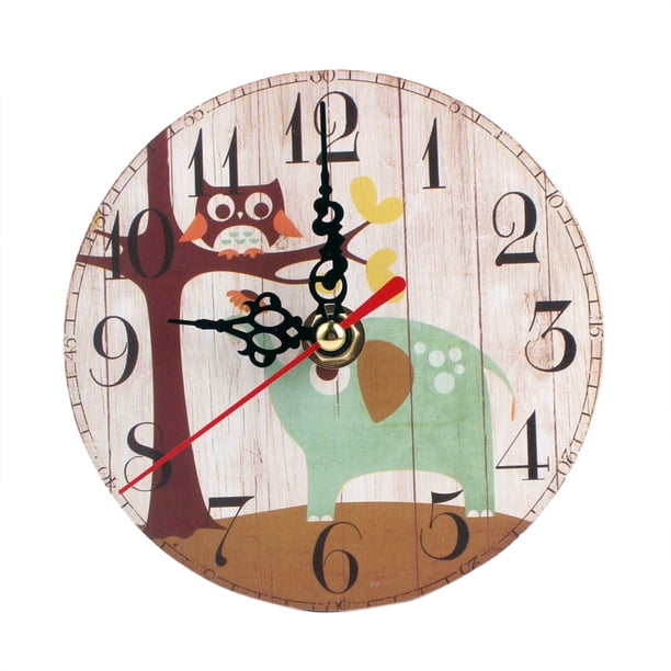 Reloj de Pared de Madera Antiguo Silencioso Estilo Vintage G Xihbxyly