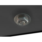 Black Glass End Tables, Small Glass Top End Table, Black Side Table, Square Shape, Tempered Glass Top, Metal Frame, for Living Room Bedroom (All Black, 1Pcs End Table)