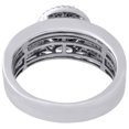 thumbnail image 4 of Diamond Wedding Bridal Set 10K White Gold Cluster Round Engagement Ring 0.40 Ct., 4 of 5