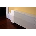 thumbnail image 2 of Baseboarders Premium Series  Easy Slip-On Baseboard Heater Cover in White (Any Size, Open End Cap - Left), 2 of 5