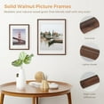 thumbnail image 6 of 16 x 24 Picture Frame - Solid Walnut With Rounded Corners - Matted to 12x18 - Tempered Glass - Natural Wood Poster Frame With Removable Ivory Mat, 6 of 7