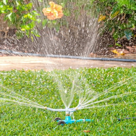 Aqua Joe - 3-Arm Zinc Rotary 360 Degree Sprinkler