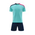 thumbnail image 4 of Soccer Jerseys for Kids Boys & Girls Ndbuld Children's Short Sleeve Top With Elastic Waist Shorts Sportswear And Soccer Set For Middle And Big Kids Light Blue 3XS, 4 of 7