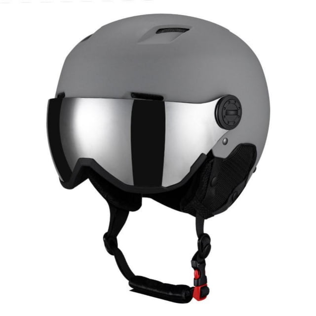 Abbraccia Casco de esquí, cálido de invierno, protección resistente, gafas integradas, deportes de nieve unisex
