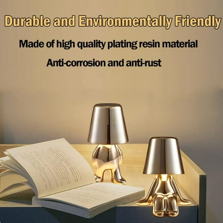 

FPWNGL Adorable Charming Golden Resin Night Light - Cute Touch Control LED Lamp for Bedroom Must-Have Home Decor Piece for Coffee Lovers - Designed to Add Warmth and Style to Every Cozy
