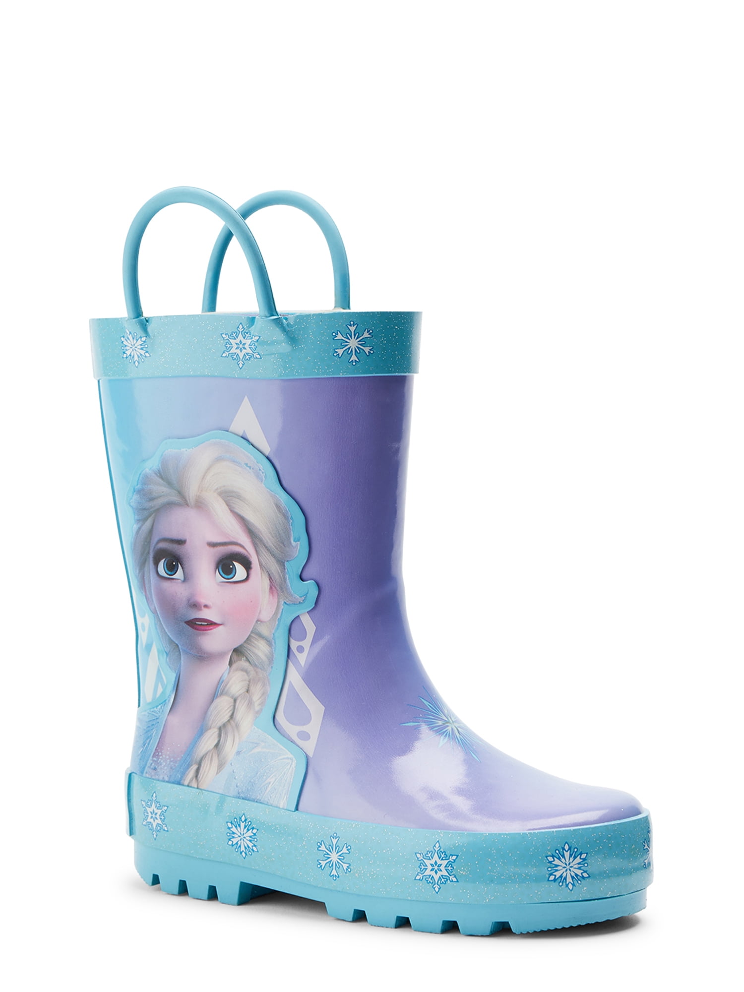 8,9,10 New Disney Frozen Girl Elsa Rain Boots Blue Toddler Size 7 Ship fast 