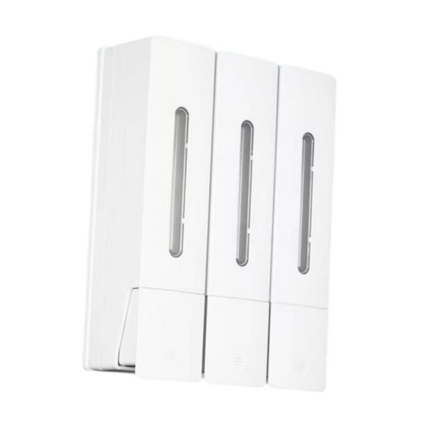 Dispensador de champú, elegante dispensador de loción para ducha, dispensador de jabón de pared Blanco