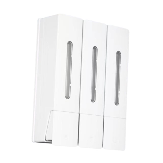 Dispensador de champú, elegante dispensador de loción para ducha, dispensador de jabón de pared Blanco