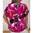 thumbnail image 2 of SOMER Woman Tops Short Sleeve Blouses Casual Printing T Shirts Loose Summer Tops, 2 of 6