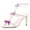 Pink, variant on FSJ Women Sexy Bows Rhinestone Open Toe Sandals Strappy Stiletto High Heels Ankle Buckle Backless Wedding Party Dress Shoes Size 8 Yellow