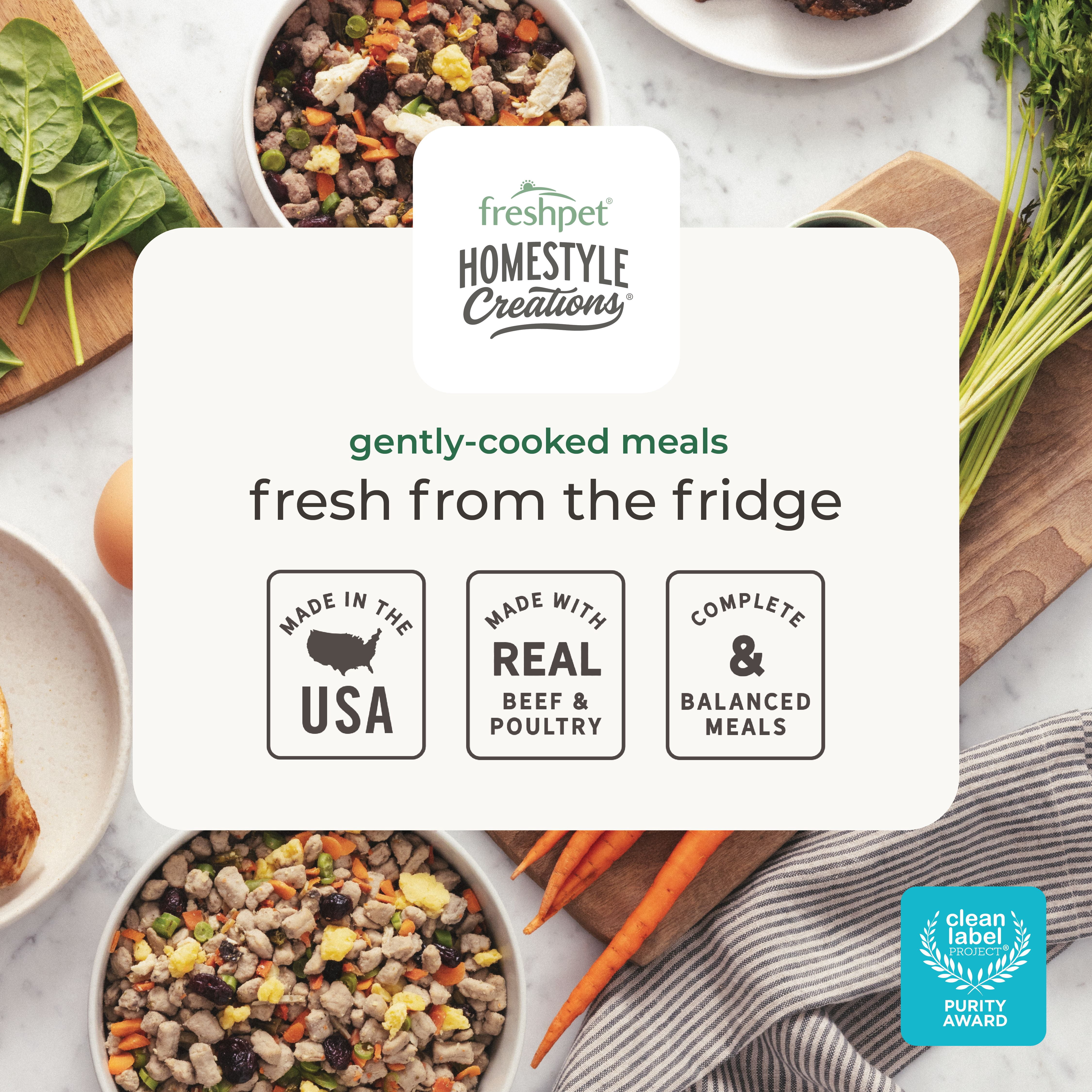 Freshpet Homestyle Creations Chicken & Turkey Recipe for Dogs, 2 lb