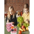 thumbnail image 6 of Reusable 4-Compartment Snack Container, Bento-Style Divided Lunch Box for Work, Travel & Meal Prep,1PC Pink, 6 of 11