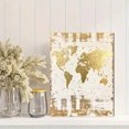 thumbnail image 2 of Gold Glitter World Map Canvas Wall Art， Perfect for Living Room， Bedroom， Office， Hallway and Dining Room Decoration, 2 of 8