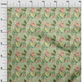thumbnail image 3 of oneOone Cotton Poplin Light Green Fabric Floral Sewing Craft Projects Fabric Prints By Yard 56 Inch Wide, 3 of 4