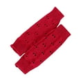 thumbnail image 5 of UJNDER Hollow Knitted Gloves Wool Warm Arm Sleeve Long Jacquard Open Fingered Winter Accessories for Stylish Autumn Fashion Red, 5 of 5