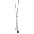 thumbnail image 4 of Sterling Silver Rhodium-plated FWC Pearl Knot 18in Necklace/Earring Set QH4847SET, 4 of 4