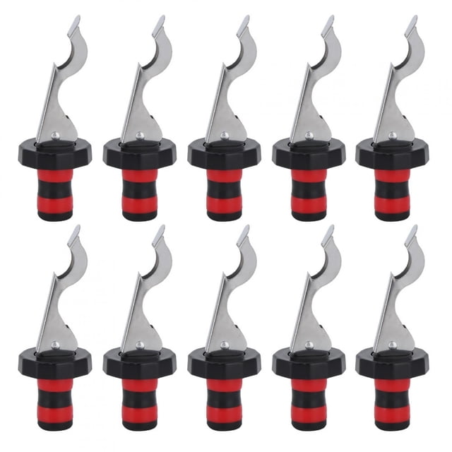 Accessoires de cuisine - 10 bouchons manuels en silicone pour bouteille de vin rouge