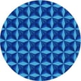 thumbnail image 1 of Ahgly Company Indoor Round Patterned Cobalt Blue Area Rugs, 5' Round, 1 of 6