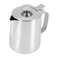 thumbnail image 1 of Xiao Hua 350ml stainless steel milk frother with lid, suitable for espresso, milk, cream, etc., can be used as a milk frother cup or frother, 1 piece, 1 of 5