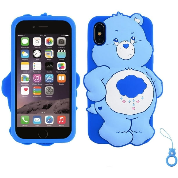 Artbling Case For Iphone X Xs 10 Silicone 3d Cartoon Animal Cover Kids Girls Coo Cute Cases Kawaii Soft Gel Rubber Unique Character Protector Finger Ring For Iphone10 Iphonex Xs Rain Bear Walmart Com