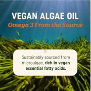 MAV Nutrition Vegan Omega-3 Algae Oil Softgels with DHA & EPA for Heart Health,120 Count