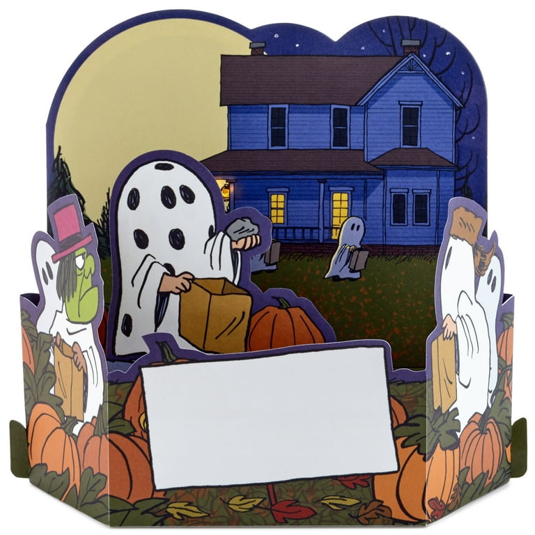 Hallmark Paper Wonder Peanuts Halloween Pop Up Card with