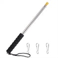 thumbnail image 1 of 9.8Ft Telescopic Flag Pole,Stainless Steel Handheld Portable Extendable Retractable Flagpole with Anti-Slip Grip,1 * Telescopic Flag pole 3 * clips,Black, 1 of 7