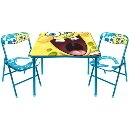Nickelodeon Spongebob Squarepants Printed Activity Table and Chair Set, Multicolor