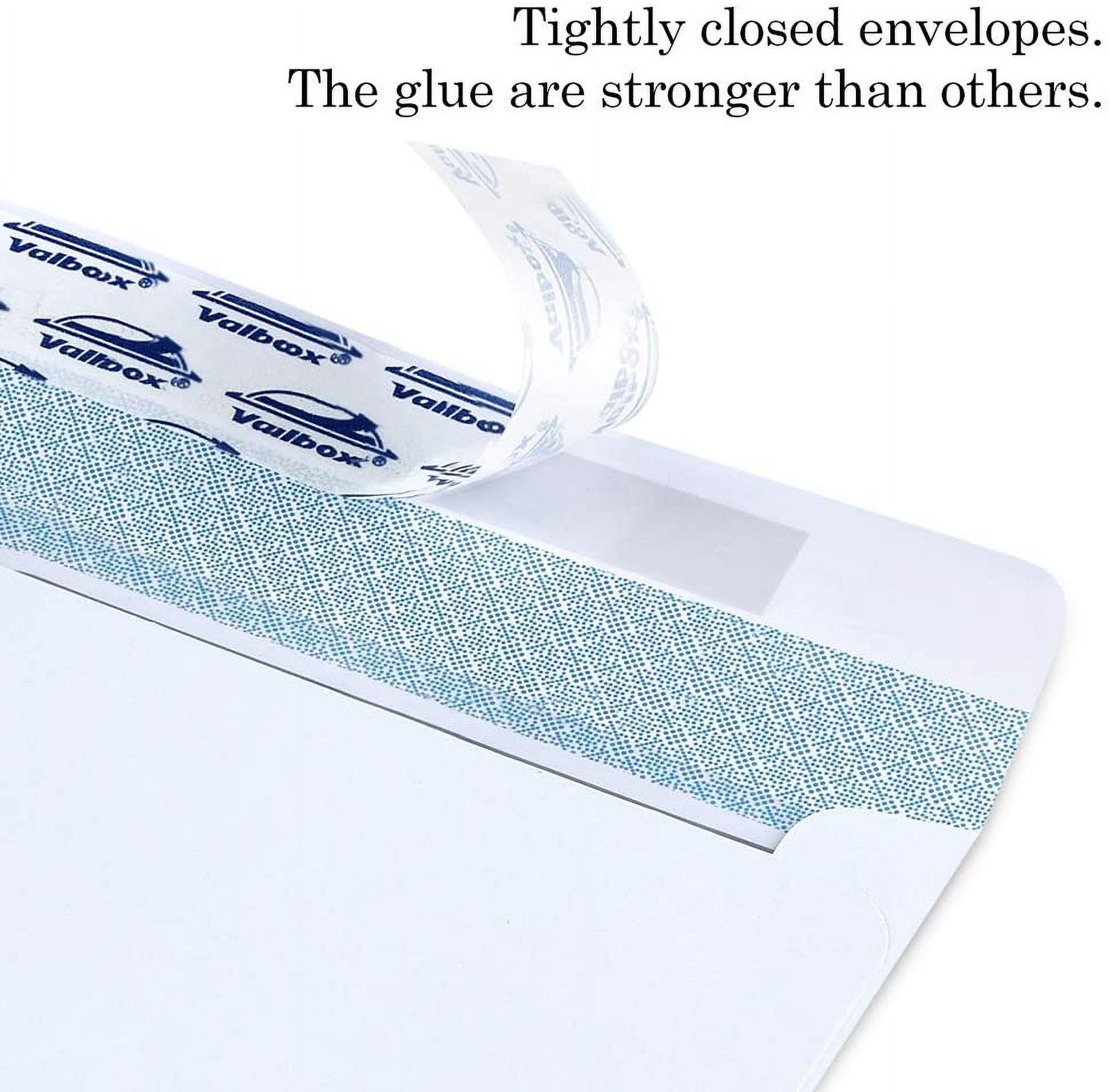 200 Count #8 Double Window Envelopes 3 5/8" x 8 11/16" Flip and Seal Double Window Security Check Envelopes- Security Tint Pattern Designed for Home Office Secure Mailing