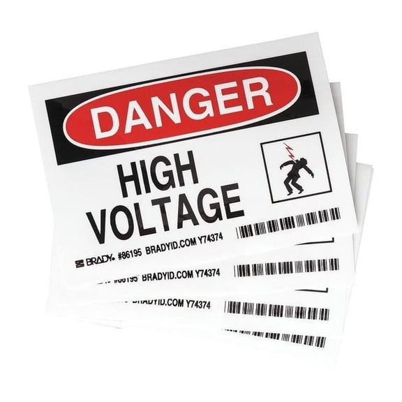 Brady Label,3 1/2 inx5 in,Polyester,PK5 86195