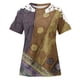 thumbnail image 4 of Fiudx Ofertas Flash Artículos En Oferta Blusa de Manga Corta con Cuello Redondo y Estampado para Mujer, 4 of 4