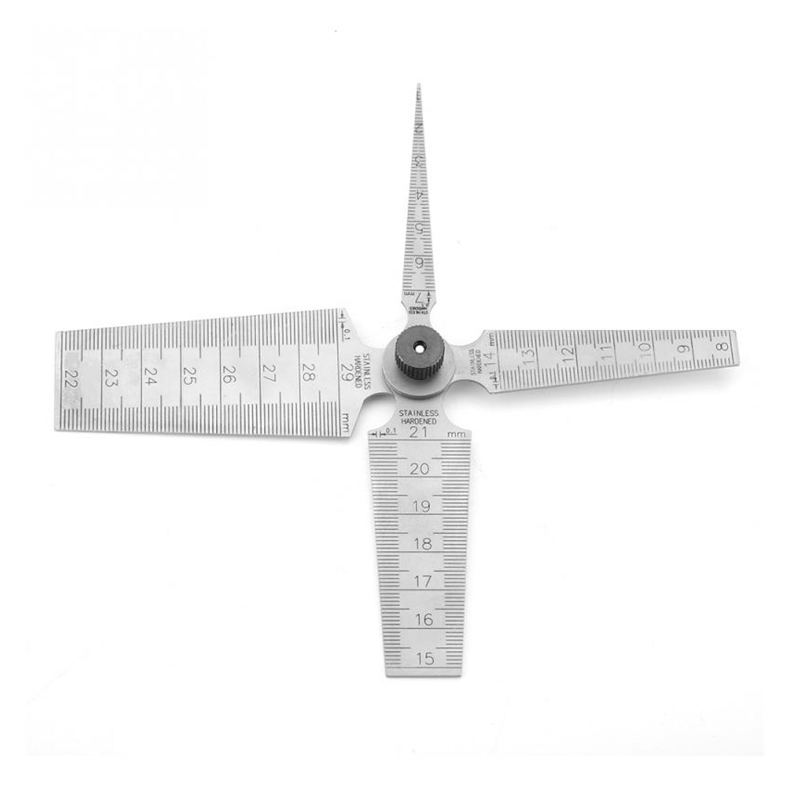 1Pcs Stainless Steel Hole Size Inspection Rulers Welding Taper Feeler Gauge Gage Measuring Tools ,Easy to Use