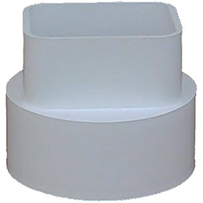 Genova Products V1704 2 x 3 x 4 in. PVC Downspout Adapter