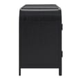 thumbnail image 3 of Walker Edison Modern Easy Assembly 64" Curved TV Stand, Black/Coastal Oak, 3 of 13
