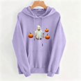 thumbnail image 5 of Craaazy Halloween Fall Pumpkin Graphic Hoodie Tops for Women Regular Fit Solid Color Hood Neck Pullover Long Sleeve Pumpkin Print Front Pocket Fall Winter Daily Casual Outfit, 5 of 6