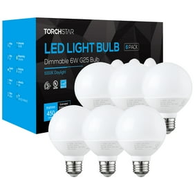 Great Value 40w Equivalent G25 Globe Led Light Bulb Glass Dimmable Daylight 3 Pack Walmart Walmart 