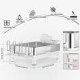 thumbnail image 2 of Dish Drying Rack, 304 Stainless Steel Dish Racks for Kitchen Counter, Dish Drainers with Automatic Drainage, Utensil Holder & Cups Holder, Space Saving Kitchen Organizer, White, 2 of 13