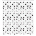 thumbnail image 3 of Cattle Shower Curtain, Cartoon Cow Heads Chewing Foliage in Their Mouths and Leaf Motifs, Fabric Bathroom Set with Hooks, 69W X 84L Inches Extra Long, Brown Pale Grey Turquoise, by Ambesonne, 3 of 3