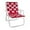 Red/White, variant on Lawn Chair USA - Classic Folding Aluminum Webbed Chair - Durable, Portable, and Comfortable Outdoor Chair - Ideal for Camping, Sports, and Concerts - Charleston With Green Arms