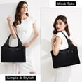 thumbnail image 7 of HAWEE Utility Shoulder Bag for Women Black Tote Purse with Wet Umbrella Pocket and Water Bottle Pocket Fits 13.3” Laptop, 7 of 7